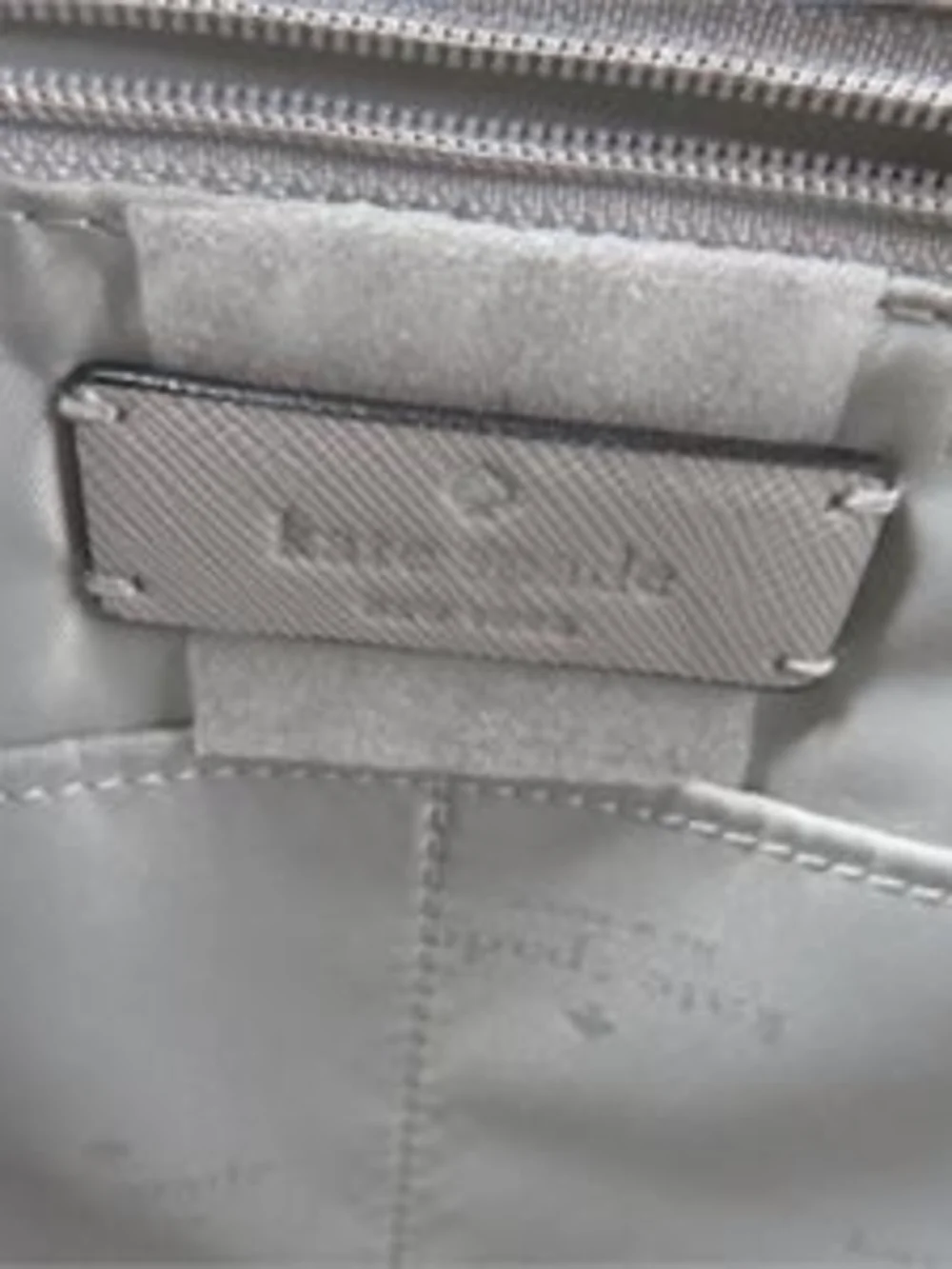 Kate Spade New York Madison Saffiano Leather Laptop Tote – Platinum Grey/Cream